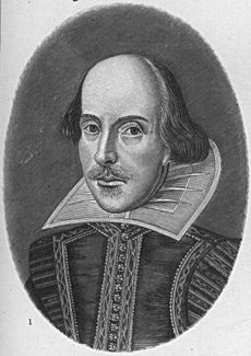 Единственное достоверное известное изображение Уильяма Шекспира — гравюра из посмертного «Первого Фолио»